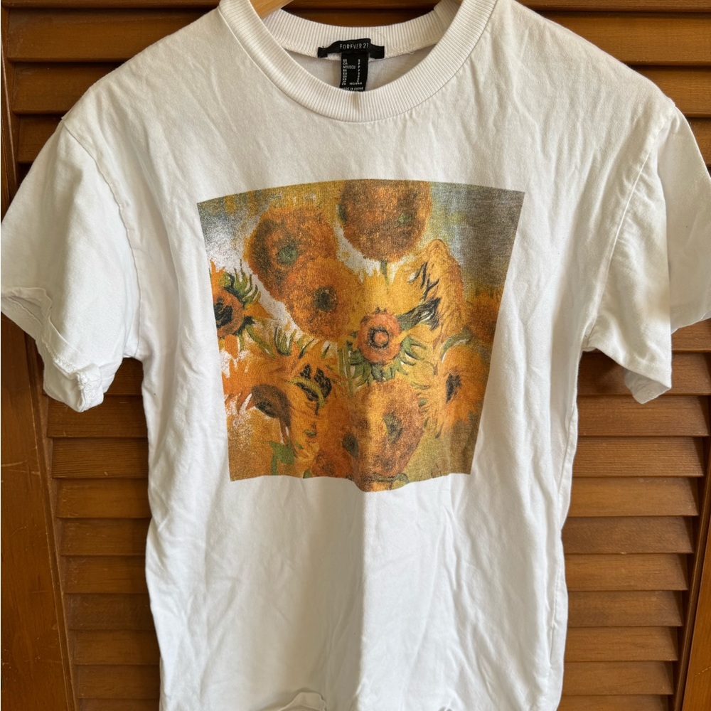 Forever 21 White Crew Neck Tee